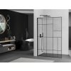MEXEN/S - Kioto L Sprchová zástěna WALK-IN 70 x 200, černý vzor, černá 800-070-103-70-78
