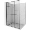 MEXEN/S - Kioto L Sprchová zástěna WALK-IN 70 x 200, černý vzor, černá 800-070-103-70-78