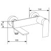 MEXEN/S - Zero SET umyvadlová + vanová baterie s příslušenstvím DS70, chrom 7113DS70-00