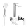 MEXEN/S - Zero SET umyvadlová + vanová baterie s příslušenstvím R62, chrom 71113R62-00