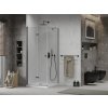 MEXEN/S - Lima sprchový kout skłádací dveře 90 x 90, transparent, černá + vanička Flat, bílá 856-090-090-70-00-4010B