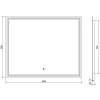 MEXEN - Taco zrcadlo s osvětlením 100 x 80 cm, LED 6000K, 9805-100-080-611-00