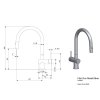 Dřezová baterie Reginox Flint, R35993, Gun Metal Silver R35993  DOPRAVA ZADARMO