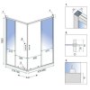 REA - Sprchový kout City 80x100 Nickel Brush Bez sprchové vaničky REA-K6497