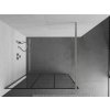 MEXEN/S - Kioto Sprchová zástěna WALK-IN 100 x 200, černý vzor 8 mm, nikl kartáčovaná 800-100-101-97-77