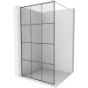 MEXEN/S - Kioto Sprchová zástěna WALK-IN 100 x 200, černý vzor 8 mm, nikl kartáčovaná 800-100-101-97-77