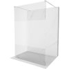 MEXEN/S - Kioto samostatně stojící sprchová zástěna 100 x 200, transparent/dekor 8 mm, nikl kartáčovaná 800-100-002-97-35