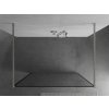 MEXEN/S - Kioto samostatně stojící sprchová zástěna 120 x 200, černý vzor 8 mm, nikl kartáčovaná 800-120-002-97-70