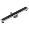 MEXEN/S - Flat 360 MGB podlahový žlab 50 cm otočný černá sklo 1026050-40