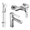 MEXEN/S - Saber DB74 Set umyvadlové a sprchové baterie s příslušenstvím, chrom 72104DB74-00