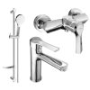 MEXEN/S - Saber DF05 Set umyvadlové a sprchové baterie s příslušenstvím, chrom 72104DF05-00