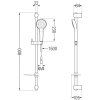 MEXEN/S - Milo DF05 SET umyvadlová a vanová baterie s příslušenstvím, chrom 71303DF05-00