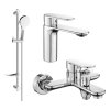 MEXEN/S - Milo DF05 SET umyvadlová a vanová baterie s příslušenstvím, chrom 71303DF05-00