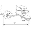 MEXEN/S - Milo DF40 SET umyvadlová a vanová baterie s příslušenstvím, chrom 713053DF40-00