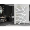 MEXEN/S - KIOTO Sprchová zástěna WALK-IN 90x200 cm 8 mm, zlatá, bílý vzor 800-090-101-50-97