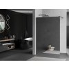 MEXEN/S - KIOTO Sprchová zástěna WALK-IN 70x200 cm 8 mm, černá, zrcadlové sklo 800-070-101-70-50