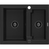 MEXEN/S - Carlos s granitový dřez 1.5 582 x 475 mm, černá, + černý sifon 6518581500-77-B