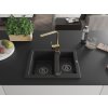 MEXEN/S - Carlos granitový dřez 1.5 včetně baterie Rita, černá 6518-77-670300-70-B