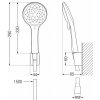 MEXEN/S - Saber R74 Set umyvadlové a vanové baterie s příslušenstvím, chrom 72103R74-00