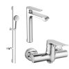 MEXEN/S - Pecos DS75 SET umyvadlová baterie + sprchová s příslušenstvím , chrom 72714DS75-00