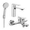 MEXEN/S - Milo R40 SET umyvadlová baterie + vanová s příslušenstvím, chrom 71303R40-00