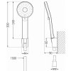 MEXEN/S - Pecos R40 Set umyvadlové a vanové baterie s příslušenstvím, chrom 72703R40-00