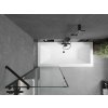 MEXEN/S - Cube obdélníková vana 170 x 80 cm s panelem + vanová zástěna 70 cm, černá vzor 550517080X9507007070