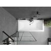 MEXEN/S - Cube obdélníková vana 170 x 80 cm s panelem + vanová zástěna 80 cm, černá vzor 550517080X9508007077