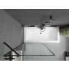 MEXEN/S - Cube obdélníková vana 170 x 80 cm s panelem + vanová zástěna 90 cm, černá vzor 550517080X9509007070
