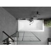MEXEN/S - Cube obdélníková vana 170 x 80 cm s panelem + vanová zástěna 90 cm, černá vzor 550517080X9509007077