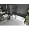 MEXEN/S - Vega obdélníková vana 150 x 70 cm s panelem + vanová zástěna 90 cm, černá vzor 550115070X9509007077