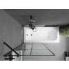 MEXEN/S - Vega obdélníková vana 150 x 70 cm s panelem + vanová zástěna 90 cm, černá vzor 550115070X9509007077