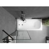 MEXEN/S - Vega obdélníková vana 170 x 70 cm s panelem + vanová zástěna 70 cm, černá vzor 550117070X9507007070