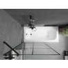 MEXEN/S - Vega obdélníková vana 170 x 70 cm s panelem + vanová zástěna 100 cm, černá vzor 550117077X9510007077