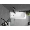MEXEN/S - Vega obdélníková vana 180 x 80 cm s panelem + vanová zástěna 50 cm, černá vzor 550118080X9505007070