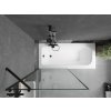 MEXEN/S - Vega obdélníková vana 180 x 80 cm s panelem + vanová zástěna 90 cm, černá vzor 550118080X9509007070