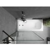 MEXEN/S - Vega obdélníková vana 180 x 80 cm s panelem + vanová zástěna 100 cm, černá vzor 550118080X9510007070