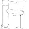 MEXEN - Elba umyvadlová grafit - 74100-66 74100-66