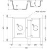 MEXEN/S - Carlos granitový dřez 1.5 včetně baterie Savita, černá/stříbrná metalik 6518-73-672601-50