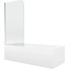 MEXEN/S - Vega obdélníková vana 180 x 80 cm s panelem  + vanová zástěna 75 cm, transparent, chrom 550118080X9007510100