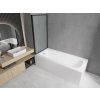 MEXEN/S - Vega obdélníková vana 180 x 80 cm s panelem  + vanová zástěna 80 cm,  černá  vzor 550118080X9308017070