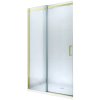 MEXEN - OMEGA posuvné dveře 130x190 cm 8 mm zlatá, transparent se sadou pro niku 825-130-000-50-00
