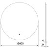 MEXEN - Erg zrcadlo s osvětlením 60 cm, LED 6000K, 9823-060-060-611-00