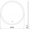 MEXEN - Oro zrcadlo s osvětlením 70 cm, LED 6000K, 9824-070-070-611-00