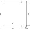 MEXEN - Nida zrcadlo s osvětlením 60 x 80 cm, LED 600 9806-060-080-611-00