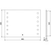 MEXEN - Ner zrcadlo s osvětlením 80 x 60 cm, LED 600 9809-080-060-611-00
