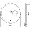 MEXEN - Ella zrcadlo s osvětlením s kosmetickým zrcátkem, 60 cm, LED 600 9811-060-060-611-00