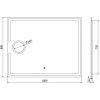 MEXEN - Onyx zrcadlo s osvětlením s kosmetickým zrcátkem 100 x 80 cm, LED 600 9813-100-080-611-00