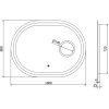 MEXEN - Umba zrcadlo s osvětlením s kosmetickým zrcátkem 100 x 80 cm, LED 600 9822-100-080-611-00