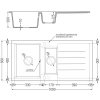 MEXEN/S - Andres granitový dřez s odkapávačem včetně baterie Flora, černá 6515-77-670401-57-B